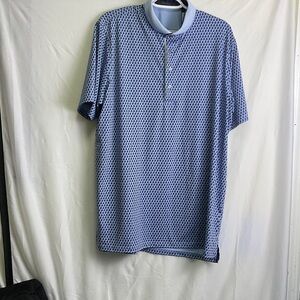 Greyson Men's Blue Pattern Polo Shirt